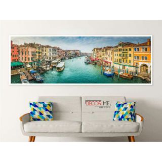 Tranh in canvas phong cảnh nước ý 40x120 kèm khung