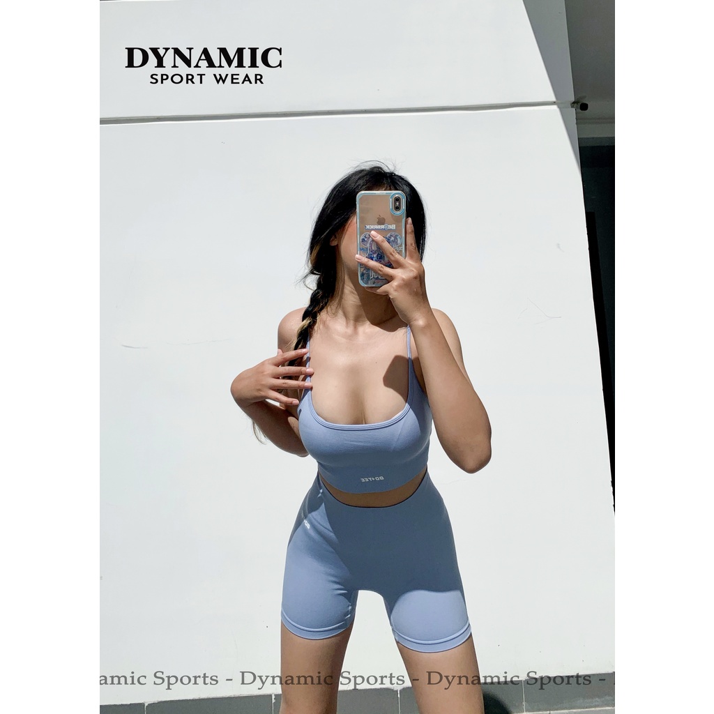 Set Transform Quần đùi và Bra dây/ Bra Y Thể thao, Gym,Yoga nữ dệt kim co giãn 4 chiều siêu mịn