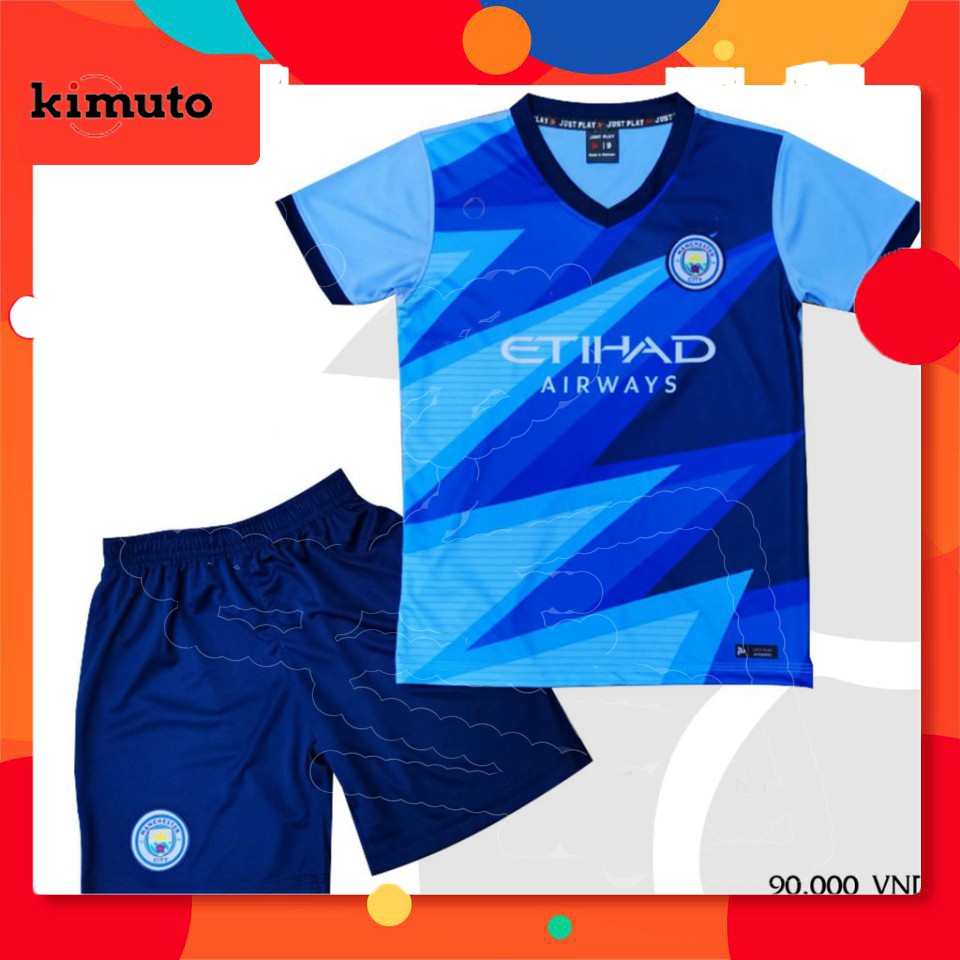 Áo bóng đá trẻ em MC⚽ đồ đá banh trẻ em Manchester City⚽ đồ bộ trẻ em Siêu dễ thương Vải thun lạnh cao cấp