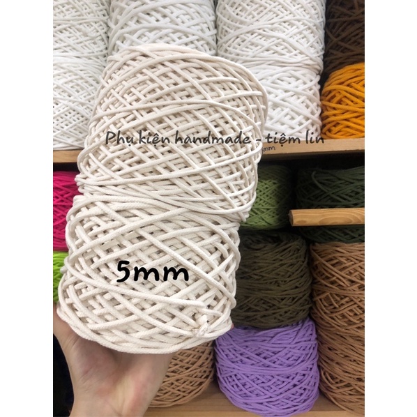 Dây dệt tim có lõi thắt macrame, túi handmade