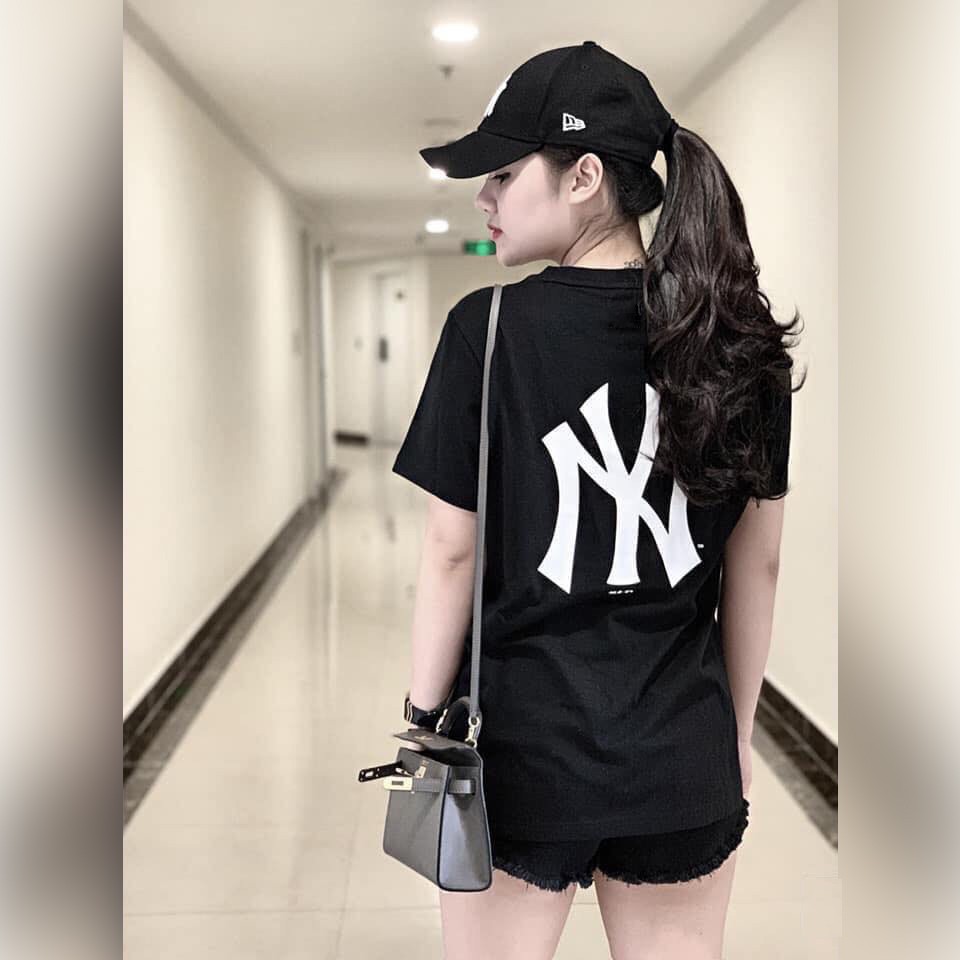 Áo thun phông tay lỡ form rộng NY Unisex nam nữ |Áo đôi 2 màu đen trắng mẫu mới 2020 | BigBuy360 - bigbuy360.vn