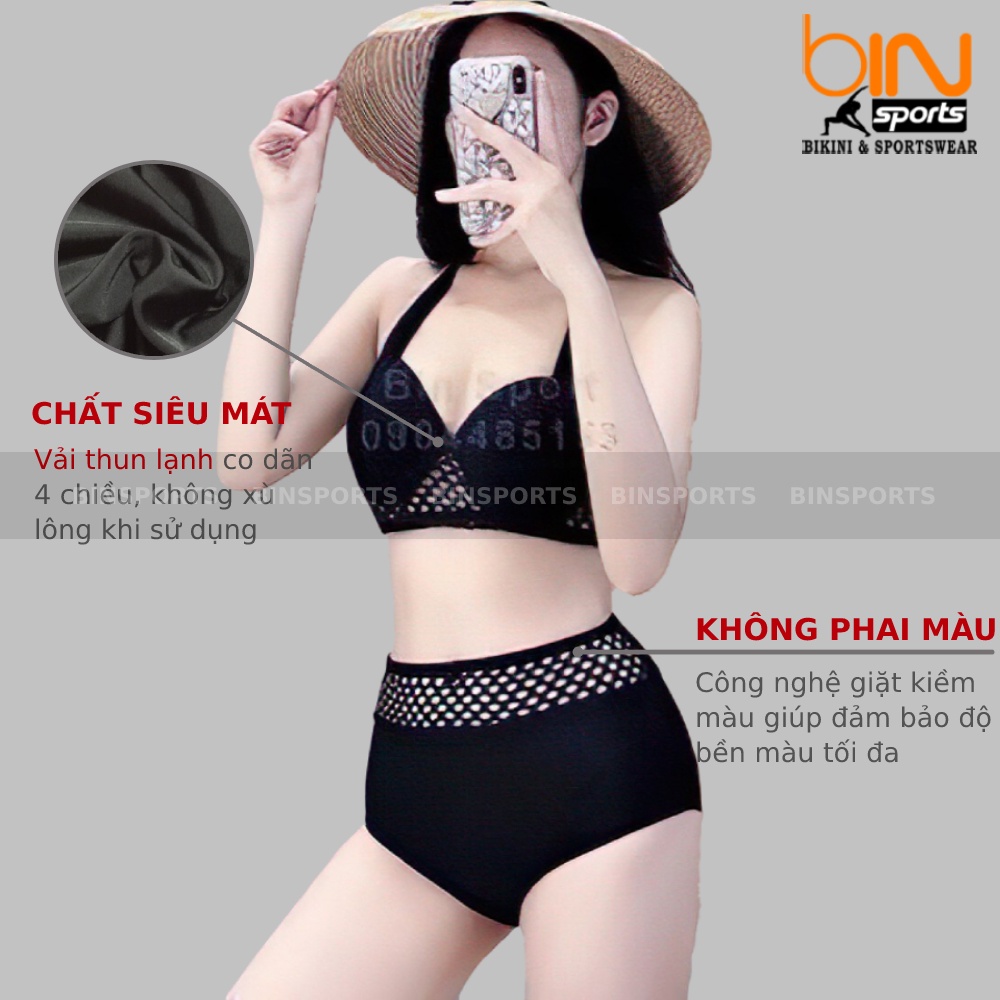 Bikini Nữ Hai Mảnh Phối Lưới Freesize Bin Sports BHV009