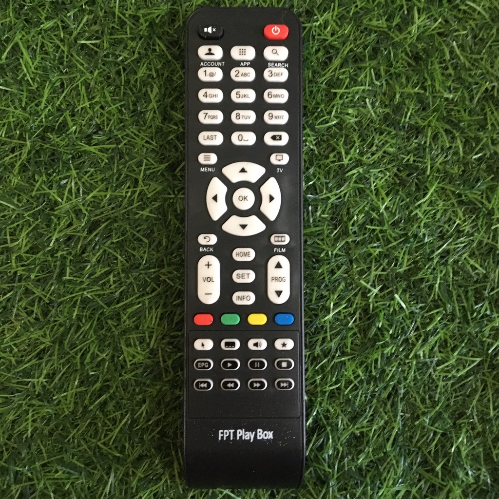 Điều khiển tivi FPT Play Box - Remote Điều khiển tivi đầu thu FPT Play Box nút bàn phím màu xám - Tặng kèm pin