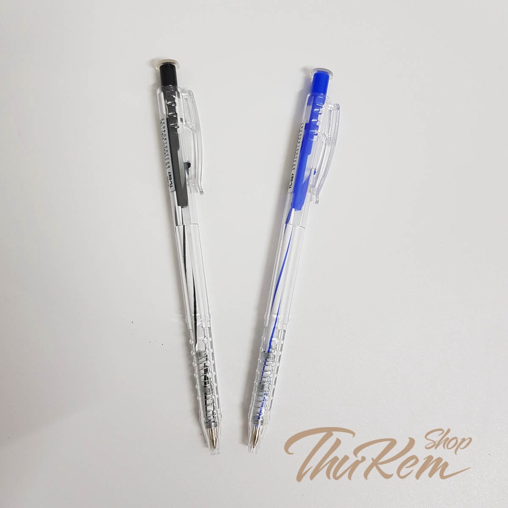Bút bi Thiên Long TL-027 ngòi 0.5mm mực xanh, đỏ, đen