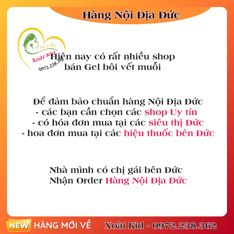 Thanh lăn muỗi và côn trùng SQUITO cho bé của Đức