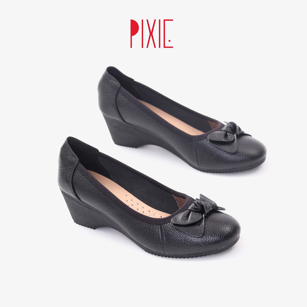 [Mã WABRPX30K giảm 10% đơn 99K] Giày Búp Bê Nữ Đế Xuồng 5cm Da Thật Pixie X461