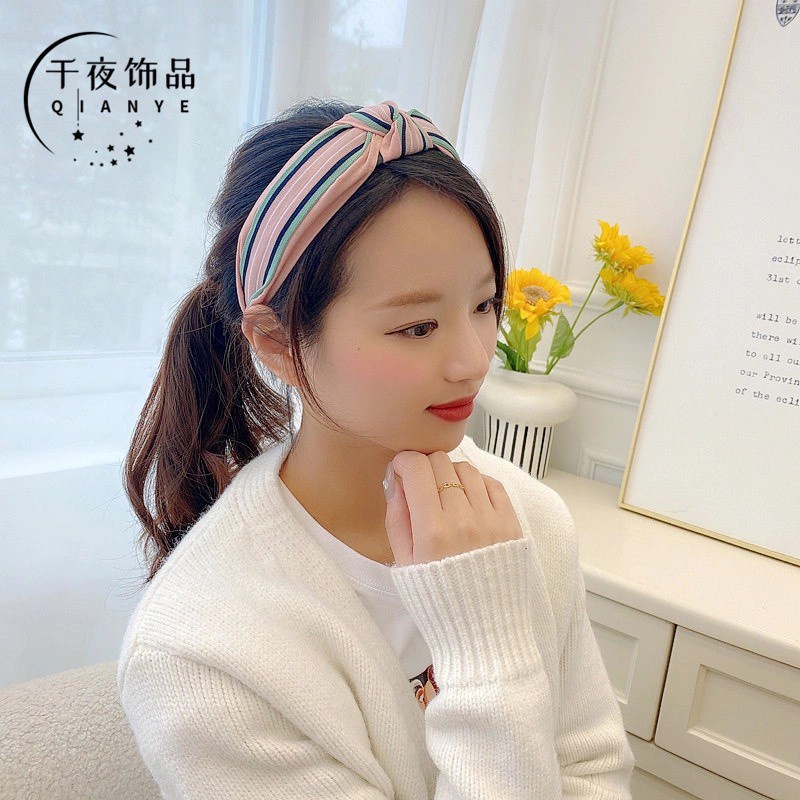 Băng đô cài tóc bản rộng dễ thương phong cách Hàn Quốc cho nữ sinh