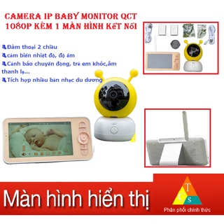 Mua Camera giám sát QCT baby monitor kèm màn hình hiển thị - cảm biến nhiệt độ  độ ẩm  cảnh báo trẻ em khóc  đàm thoại