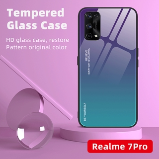 Ốp Lưng Kính Màu Gradient 7 Màu Cho Oppo Realme 3 Oppo Realme 7 Oppo Realme 7 Pro