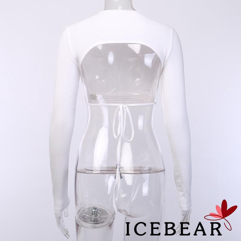 Áo croptop tay dài thiết kế hở lưng thời trang quyến rũ cho nữ