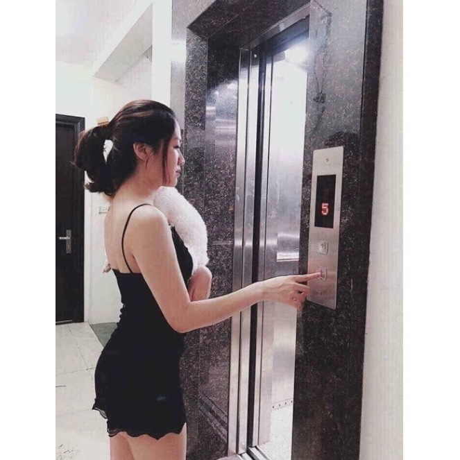 Bộ Ngủ Ren Tăm Len Hai Dây Quảng Châu Túi Zip Loại 1 chỉnh dây vai | BigBuy360 - bigbuy360.vn