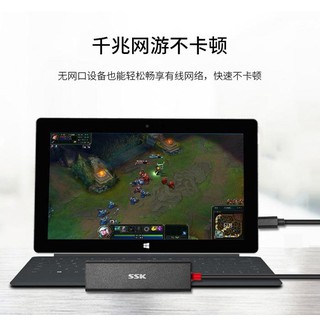 BỘ CHUYỂN TYPE-C RA 3 USB 3.0 + LAN SSK SHU-C540
