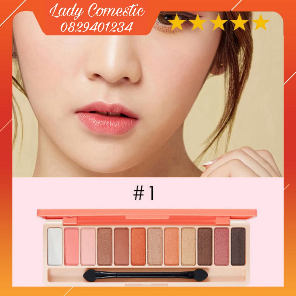 [HÀNG CHÍNH HÃNG] (Rẻ Vô Địch) Phấn Mắt 12 Ô Màu Lameila Play Color Eyes Kèm Cọ Trang Điểm (Chustore P13)