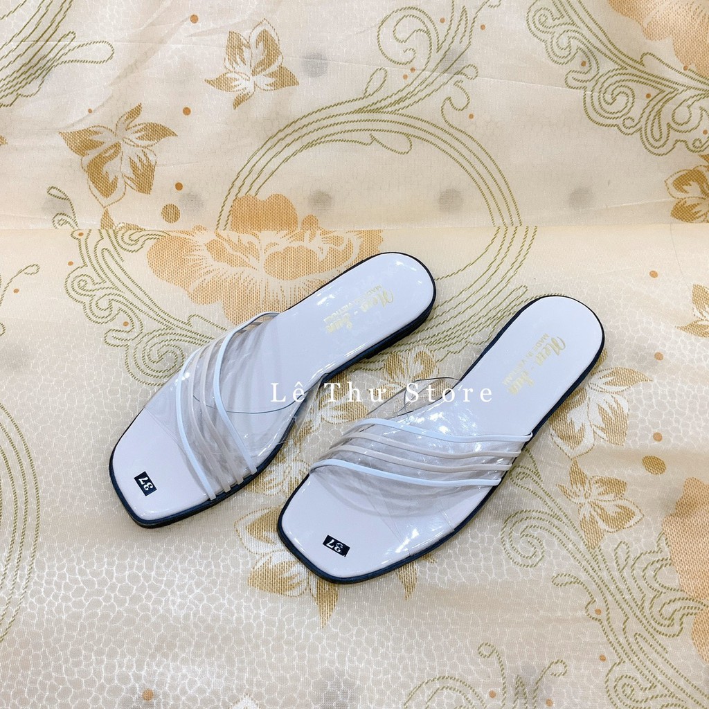 Dép nữ bản chéo meka viền (D012)