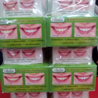 Cặp kem trắng rang Herbal clove Toothpaste thaidlan