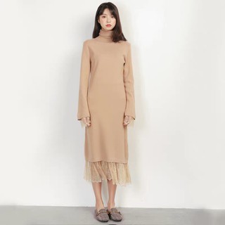 [Đặt trước] Váy len phối ren EAL