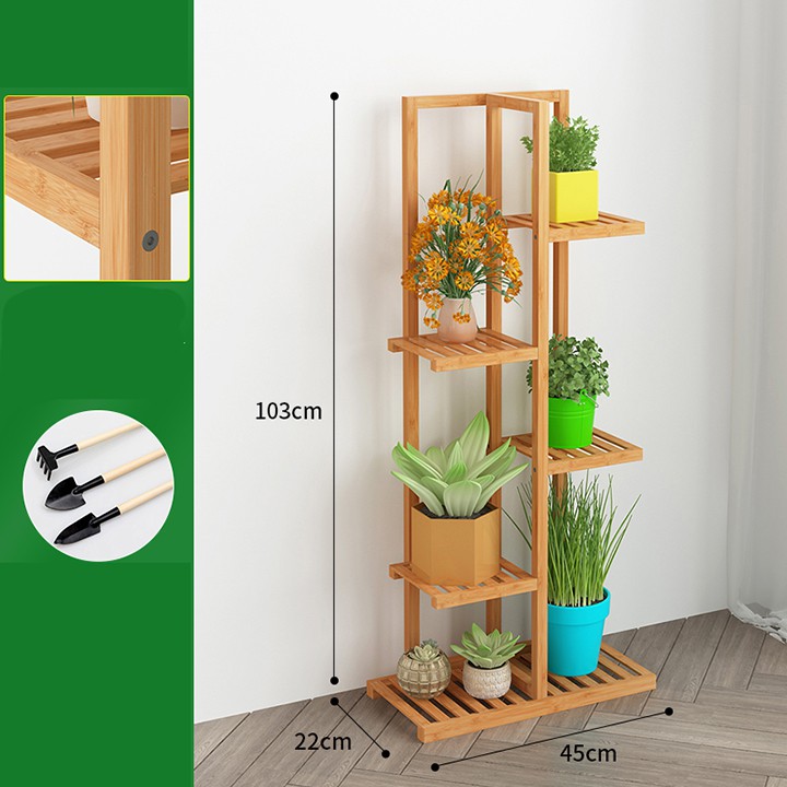 Kệ trang trí cây cảnh decor 5 tầng