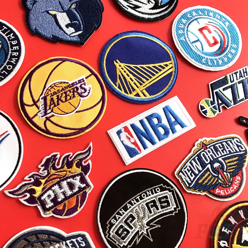 Sticker Ủi Thêu Hình Logo Đội Bóng Rổ Nba