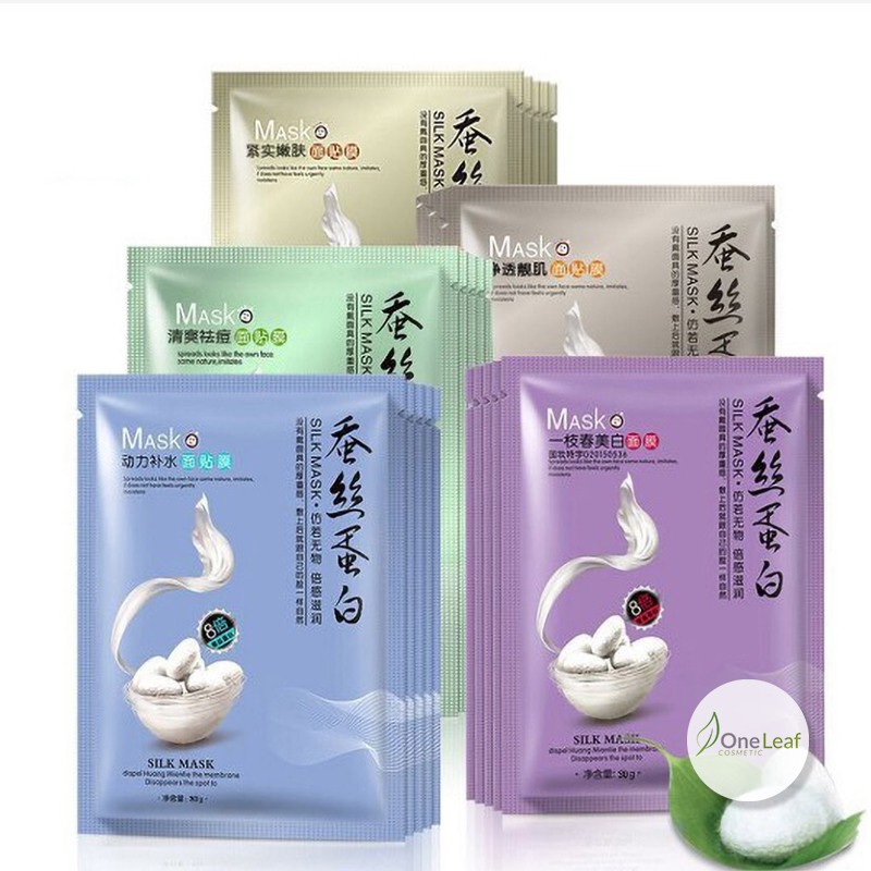 Mặt nạ giấy dưỡng da mụn cấp ẩm thải độc tơ tằm ONE SPRING SILK MASK OL137