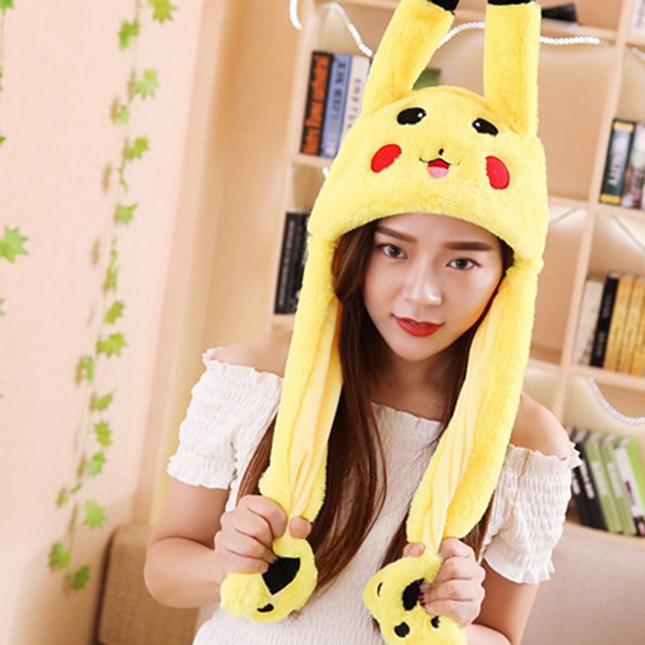 Mũ tai Pikachu thời trang dễ thương quà tặng xinh xắn dễ thương đồ chơi cho bé