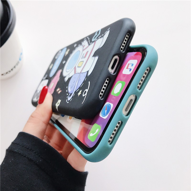 Ốp lưng iphone Phi hành chibi TPU trơn dẻo mềm 6/6plus/6s/6splus/7/7plus/8/8plus/x/xr/xs/11/12/13/pro/max/plus/promax | BigBuy360 - bigbuy360.vn