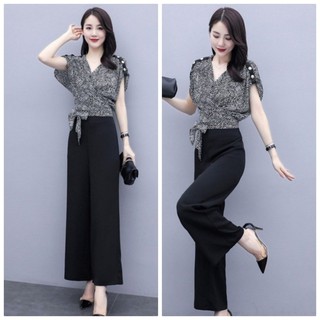 Set Bộ Áo Bi & Quần Ống Rộng Cá Tính Sang Chảnh BY4510