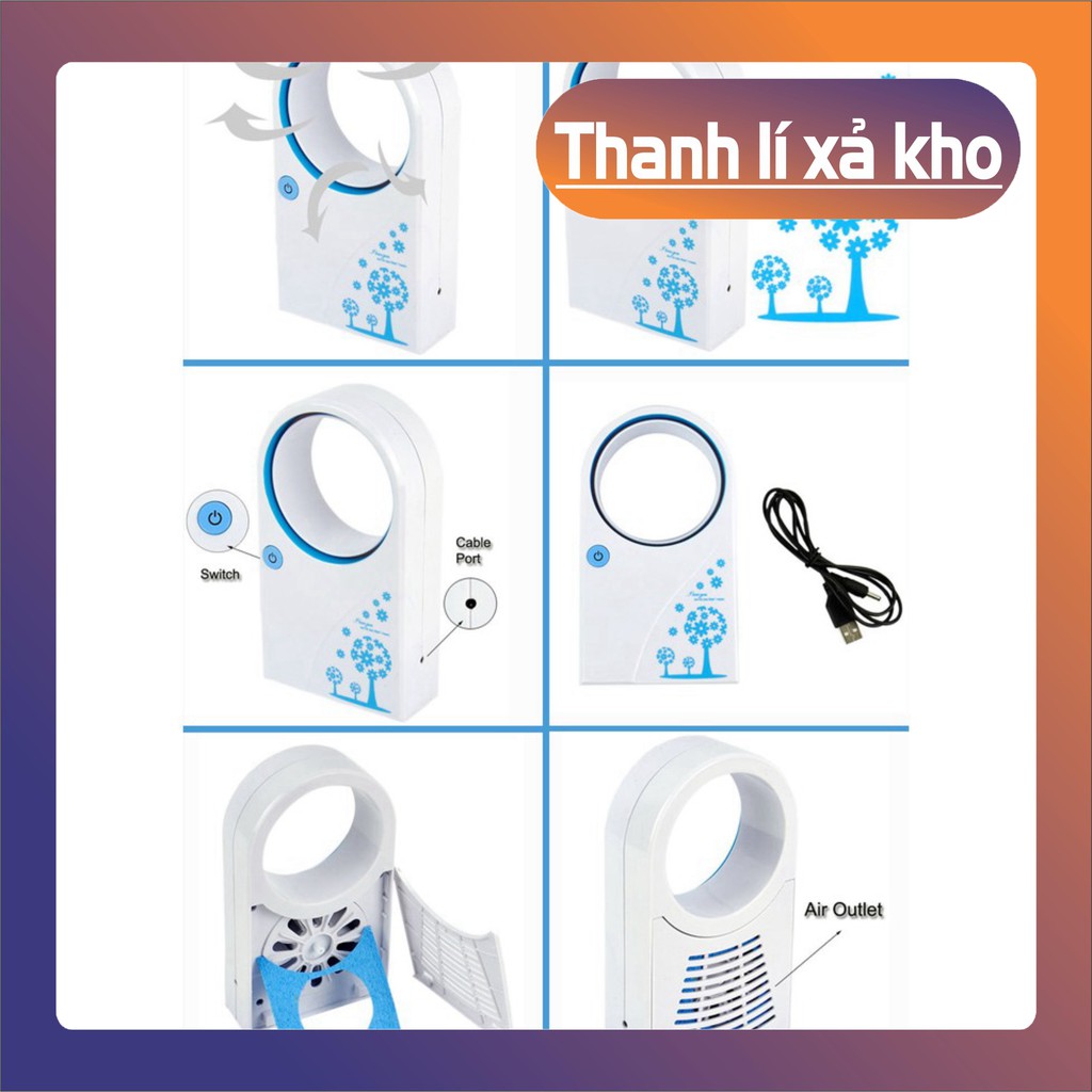 (Hàng Xịn)  Quạt không cánh mini cầm tay - 3337 (Mua Ngay)