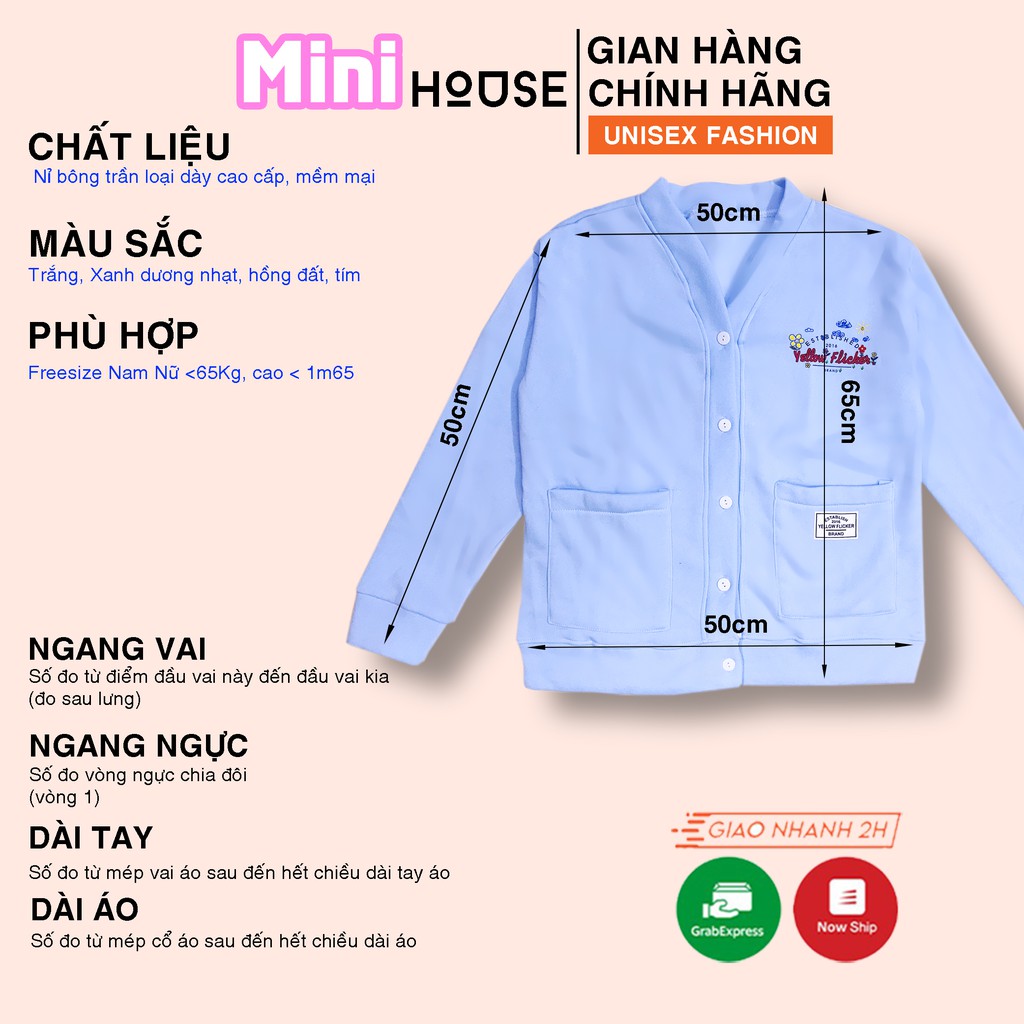 Áo khoác cardigan nữ ZAMAC dáng bomber Yellow Flicker phong cách Ulzzang Unisex - ZA0012 | BigBuy360 - bigbuy360.vn