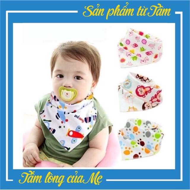 Khăn Yếm Tam Giác Cho Bé - Vải Cotton