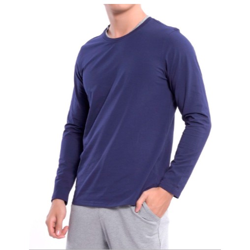 [OFF 40%] Áo thun nam dài tay Aristino cổ tròn trẻ trung ALT012W7, ảnh thật, tag 375k | BigBuy360 - bigbuy360.vn