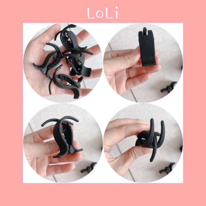 Kẹp càng cua buộc tóc 3 răng giá sỉ nhựa an toàn chắc chắn gọn nhẹ búi nhiều kiểu tóc