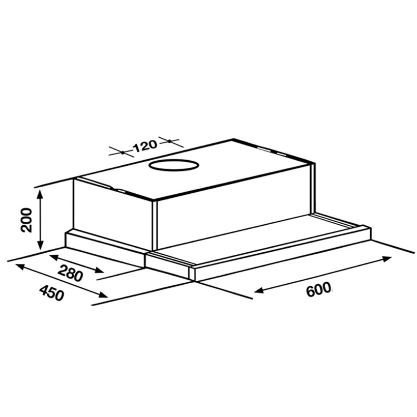 Máy hút mùi bếp âm tủ 6 tấc KAFF KF-TL600 - Nút Nhấn CẢM ỨNG - Hàng chính hãng - ALOBUY VIỆT NAM