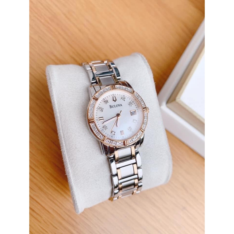 Đồng hồ nữ chính hãng Bulova 98R199  - Máy quartz pin -Mặt kính Sapphire