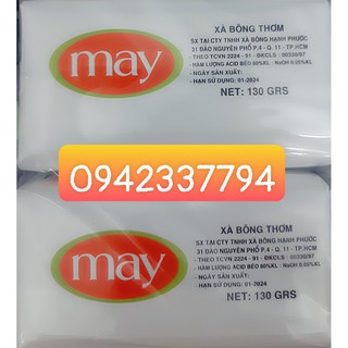 Lẻ 1 bánh xà phòng MAY đỏ (xà bông cục thơm) 130g
