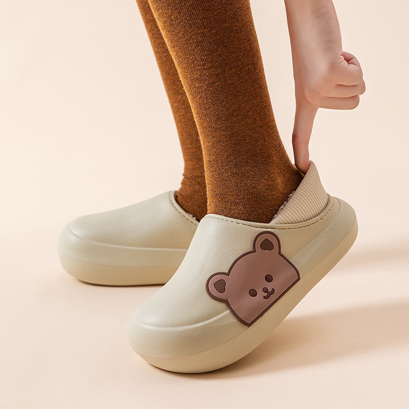Tikp Dép Bông Nữ Giữ Ấm Chống Trượt Không Thấm Nước 3 Màu Size 36-45