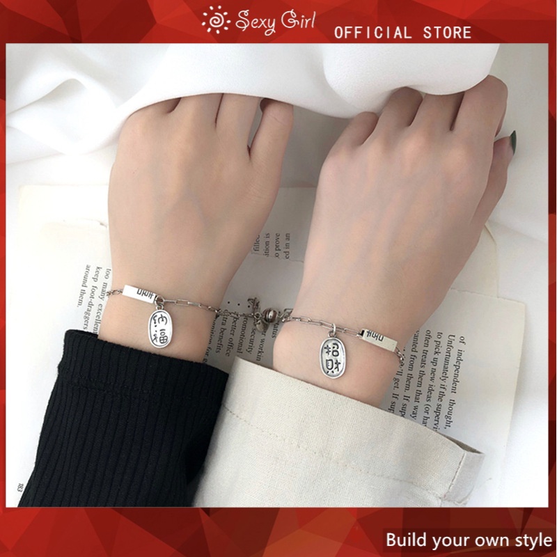 Bộ 2 Vòng Đeo Tay Hình Vô Cực Đính Đá Xinh Xắn Dành Cho Các Cặp Đôi