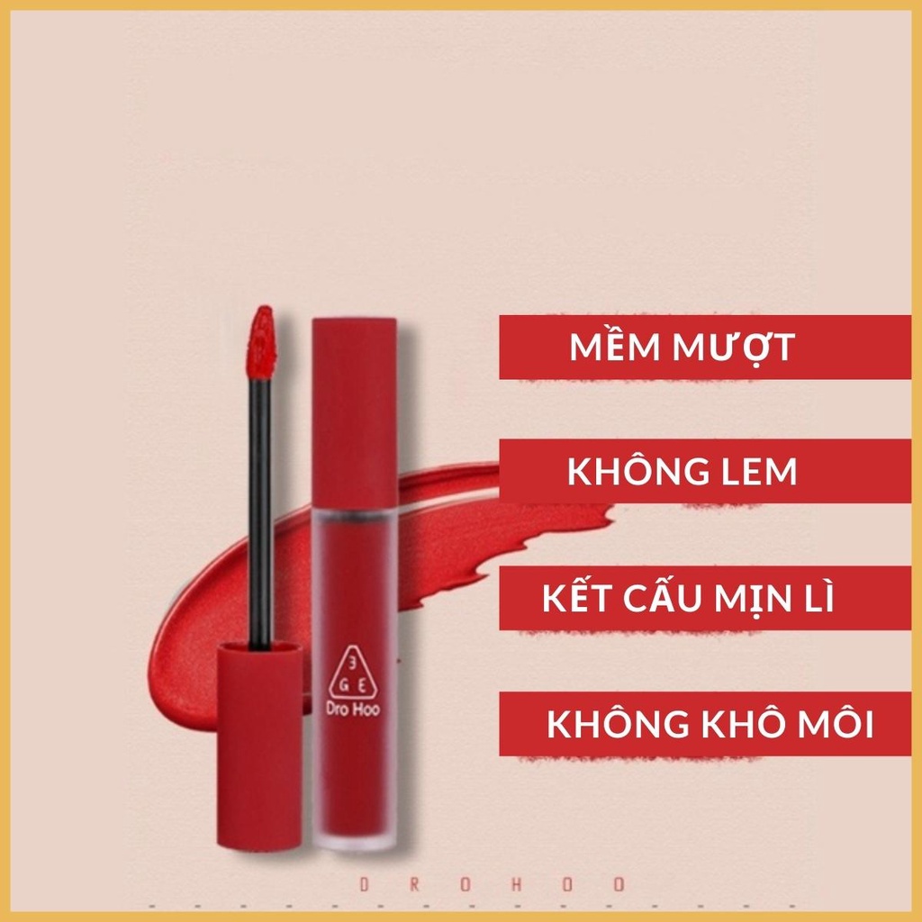 Son Kem Lì 3GE Vevet Lip Tint Drohoo Kết Cấu Mịn Lì Mềm Mượt Chống Dính Cốc Nội Địa Trung  Mẫu Mới 5g –AnnA.4.0.Cosmetic | BigBuy360 - bigbuy360.vn