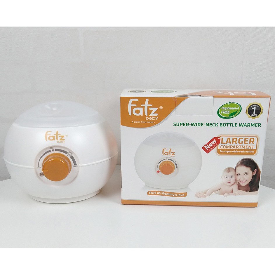 (Tặng 100 chiếc tăm bông trẻ Em cao cấp) (BH 1 NĂM) Máy hâm sữa cho bình cổ siêu rộng FATZ Fatzbaby FB3027SL