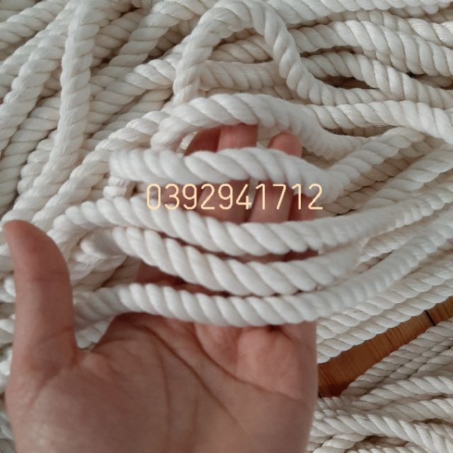 Sỉ 10kg dây thừng se macrame, dây cotton. (2mm, 3mm... 10mm)