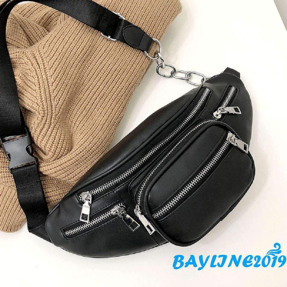 Loسe ~ Túi đeo vai nữ Dây kéo Da PU Satchel Túi xách Messenger Ví đeo chéo