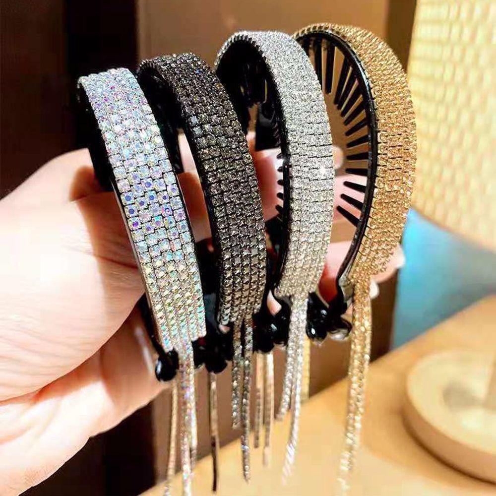 TWINKLE Kẹp Tóc Đính Đá Sang Trọng Cho Nữ