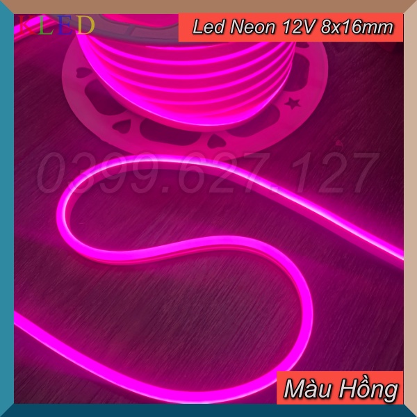 1 Mét Đèn 12v Neon 8mm Trang Trí DC 12V 8x16mm, Led Neon Trang Trí