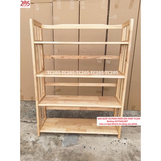 Kệ sách 4 tầng - 80cm nội thất 205 gỗ cao su