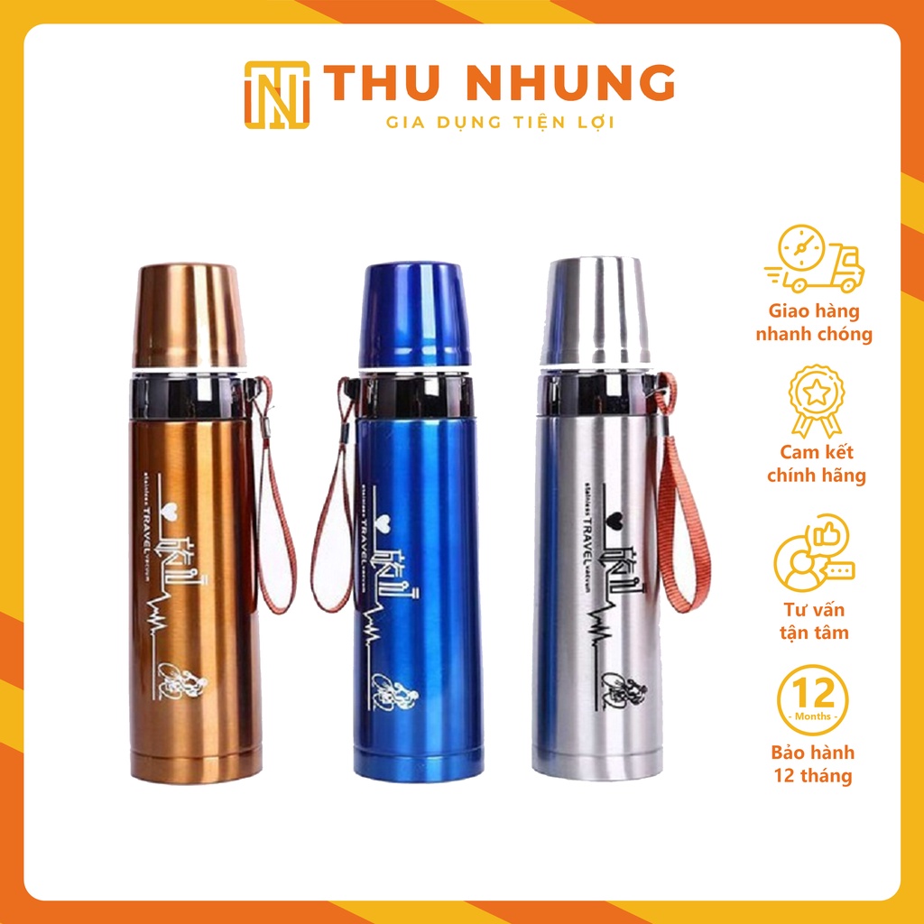 Bình giữ nhiệt Inox tiện lợi - Bình đựng nước ấm và nóng - Gia dụng tiện lợi Thu Nhung