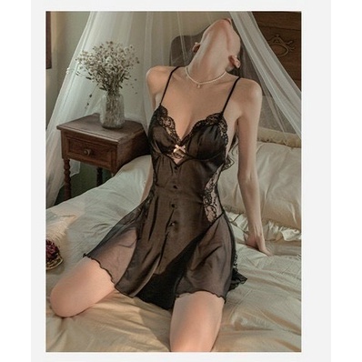 Đầm Ngủ Ren Nữ Trong Suốt - B.Lingerie