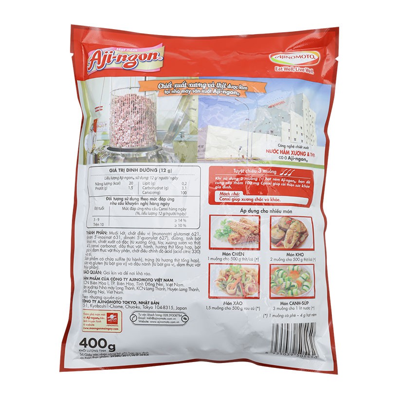 Hạt nêm xương, thịt heo Aji-ngon gói 400g date 7/202 4✅ Văn Dịu ✅ Văn Dịu