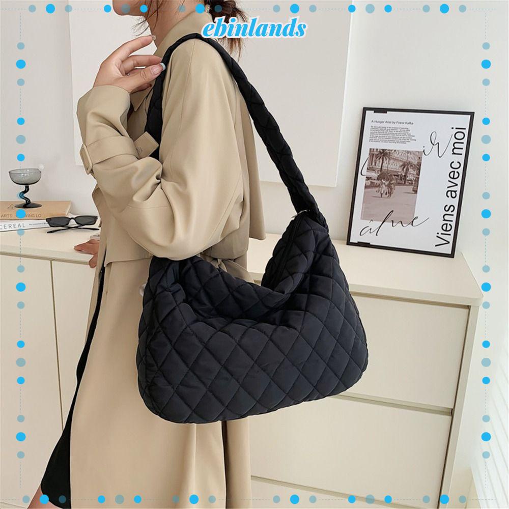 Túi Xách Đeo Vai / Kẹp Nách Kẻ Sọc Ca Rô Siêu Nhẹ Thời Trang Mùa Đông