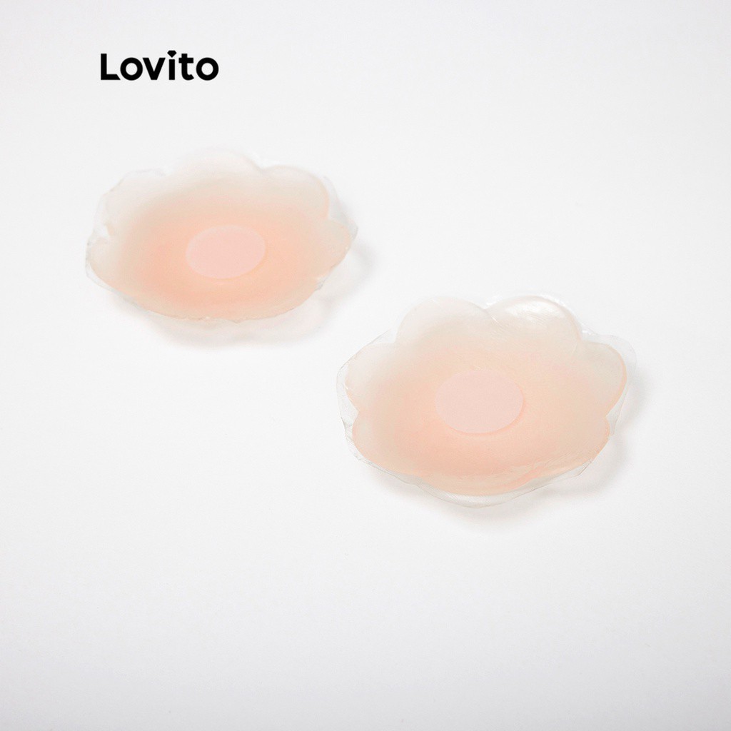 Lovito Bộ 5 Cặp Miếng Đệm Núm Ti Giả Bằng Silicone Tự Dính L12054 (Màu Nude)
