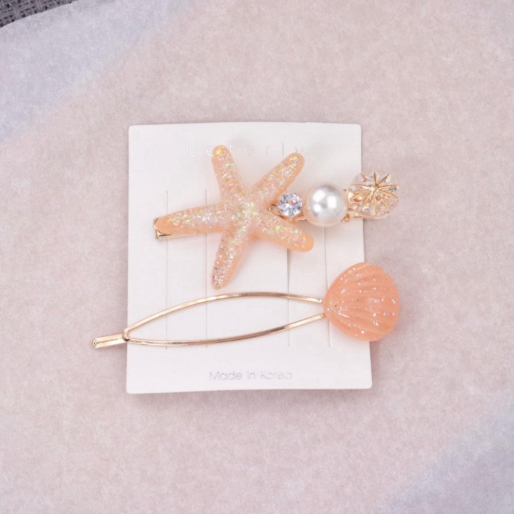 Pearl-shaped beaded hair clip