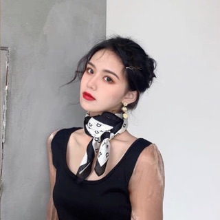 Khăn turban lụa vuông choàng cổ ( có thể quấn thành áo) size 70cm